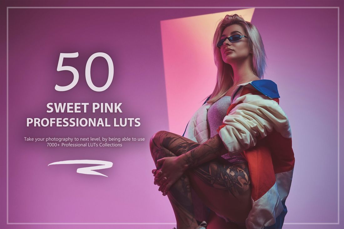 50款 Sweet Pink LUTs and Presets Pack