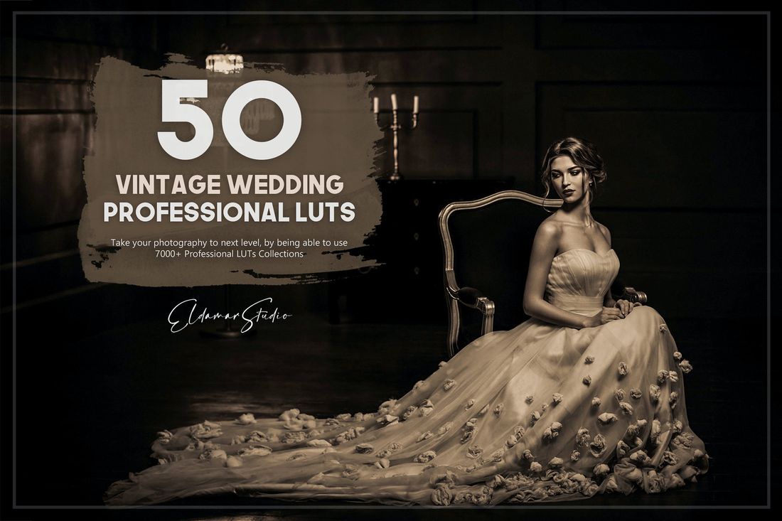 50款 Vintage Wedding LUTs Pack