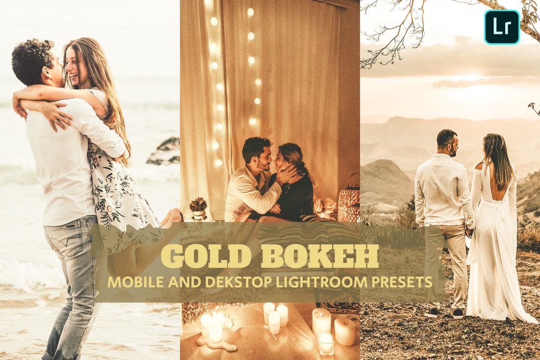 Gold Bokeh Lightroom Presets Dekstop and Mobile