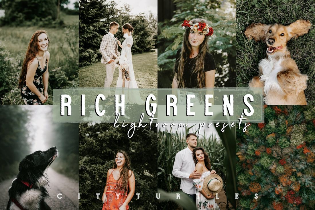 Moody RICH GREENS Outdoor Travel Lightroom Presets