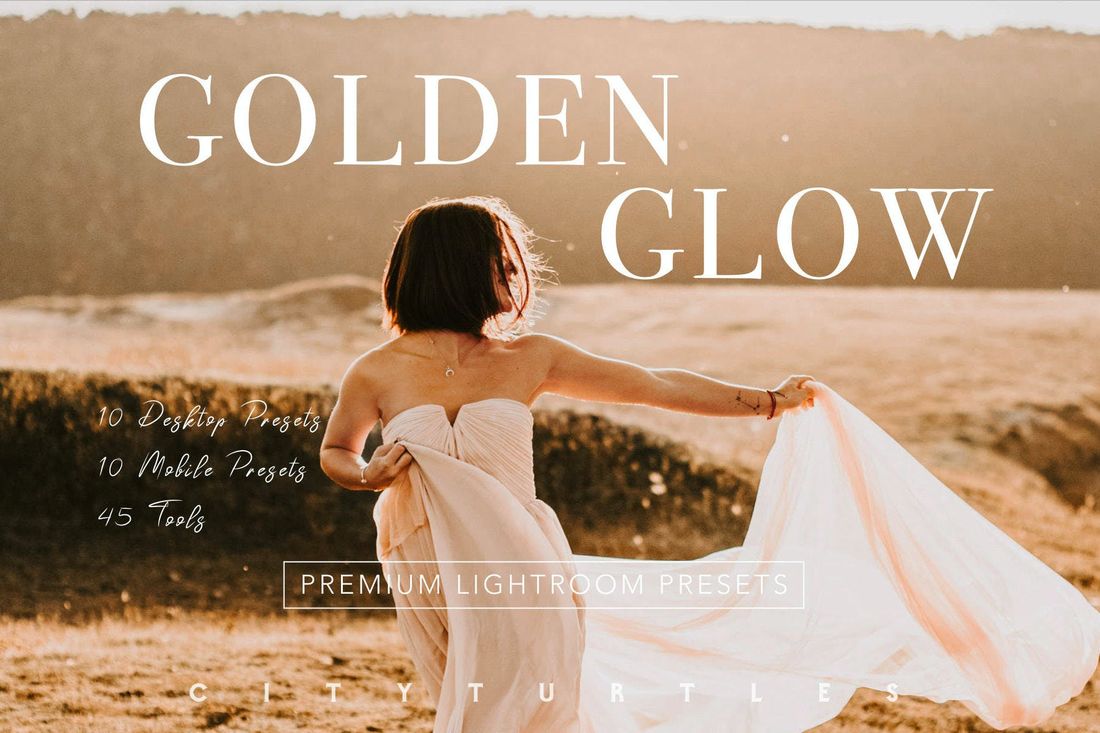 晴朗金色光芒户外美景拍照画面效果预设