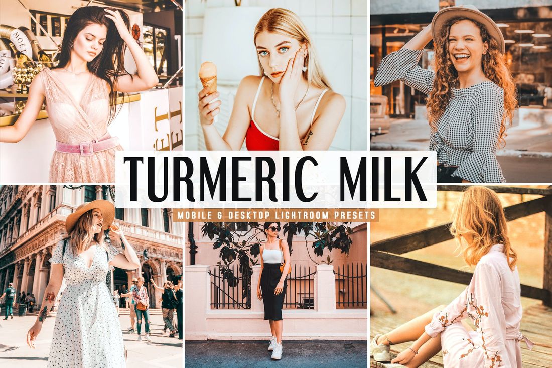 姜黄牛奶色调画面效果美拍预设