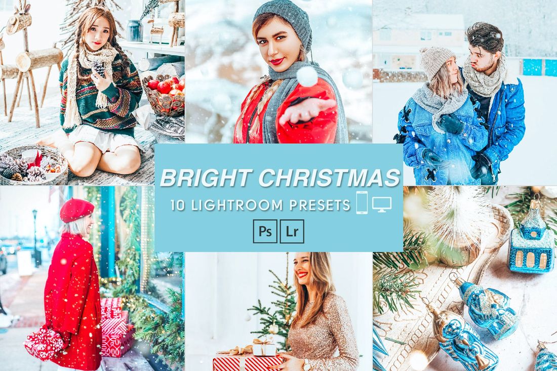 10款 Bright Christmas Desktop & Mobile presets