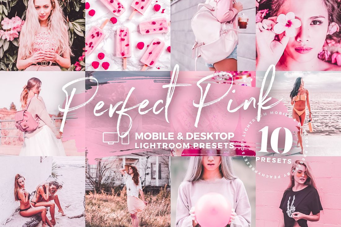 10款 Perfect Pink Lightroom Mobile Desktop Presets