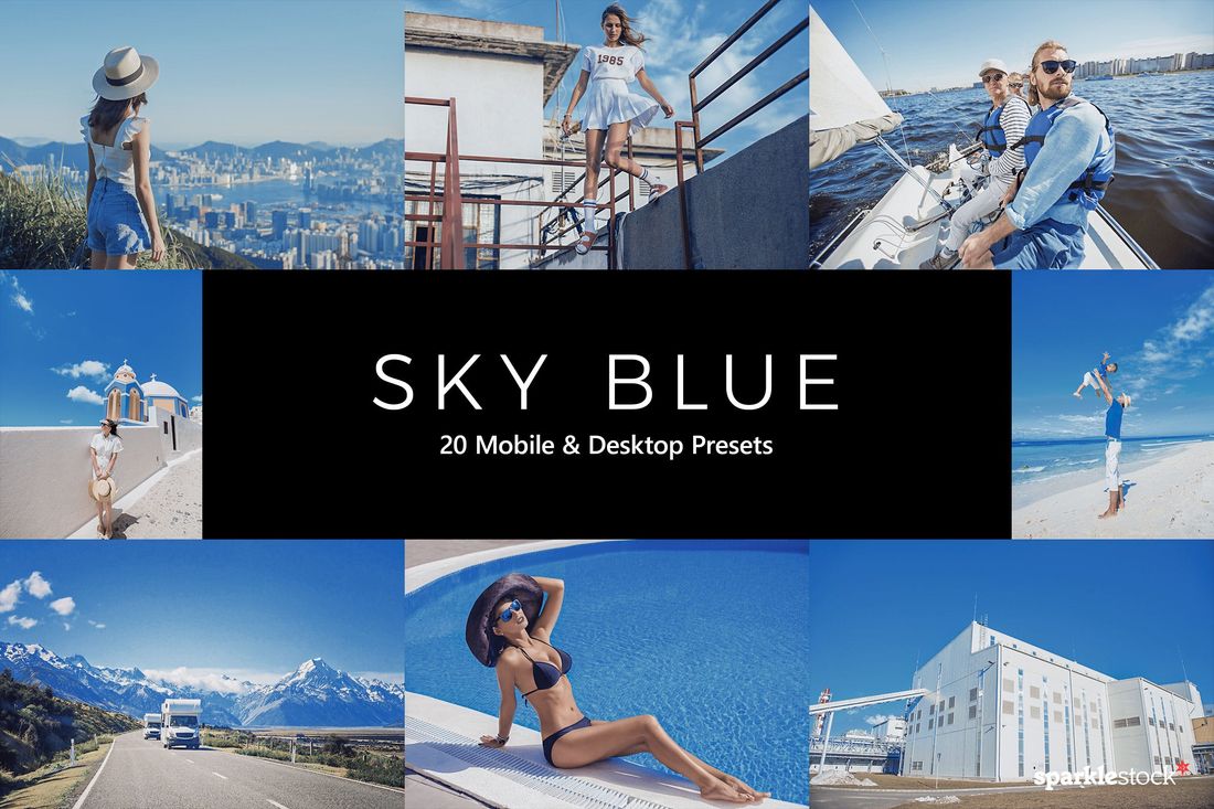 20款 Sky Blue Lightroom Presets & LUTs