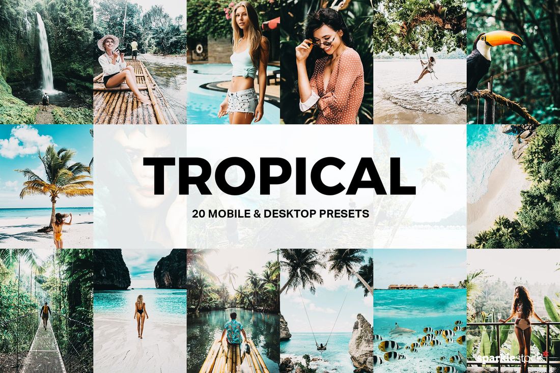 20款 Tropical Lightroom Presets and LUTs