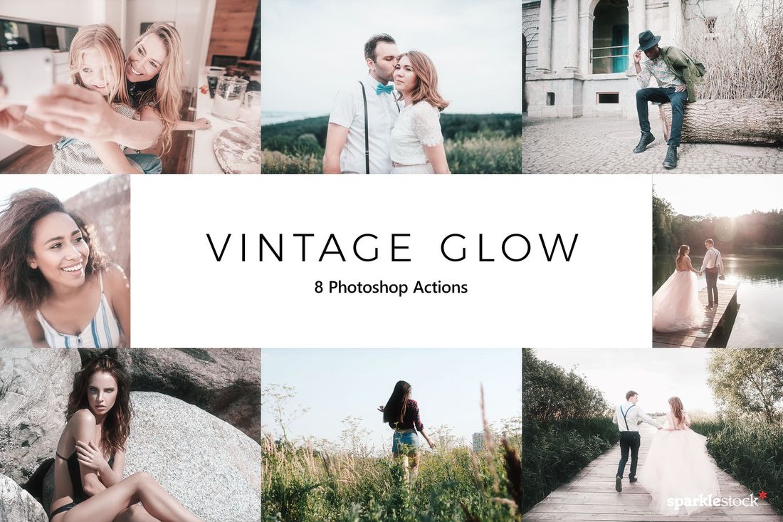 20款 Vintage Glow Photoshop Actions