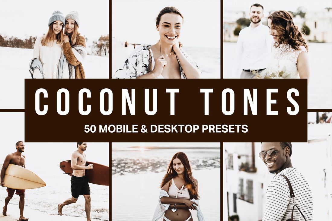 50款 Coconut Tones Lightroom Presets and LUTs