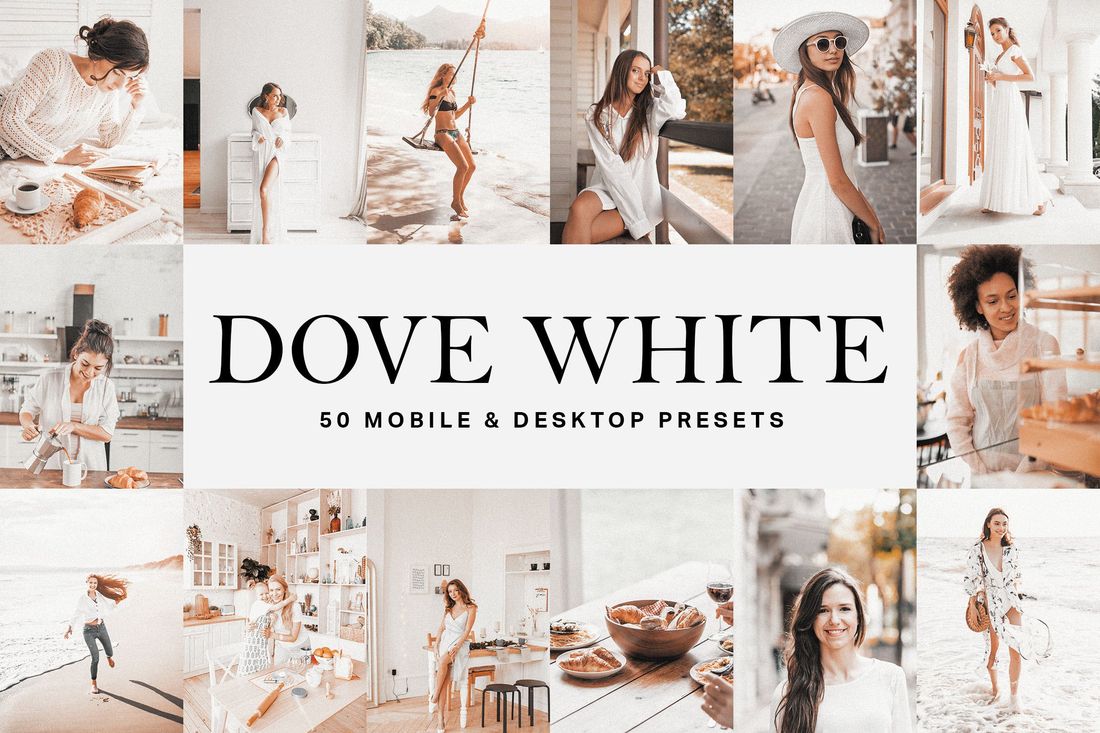 50款 Dove White Lightroom Presets and LUTs