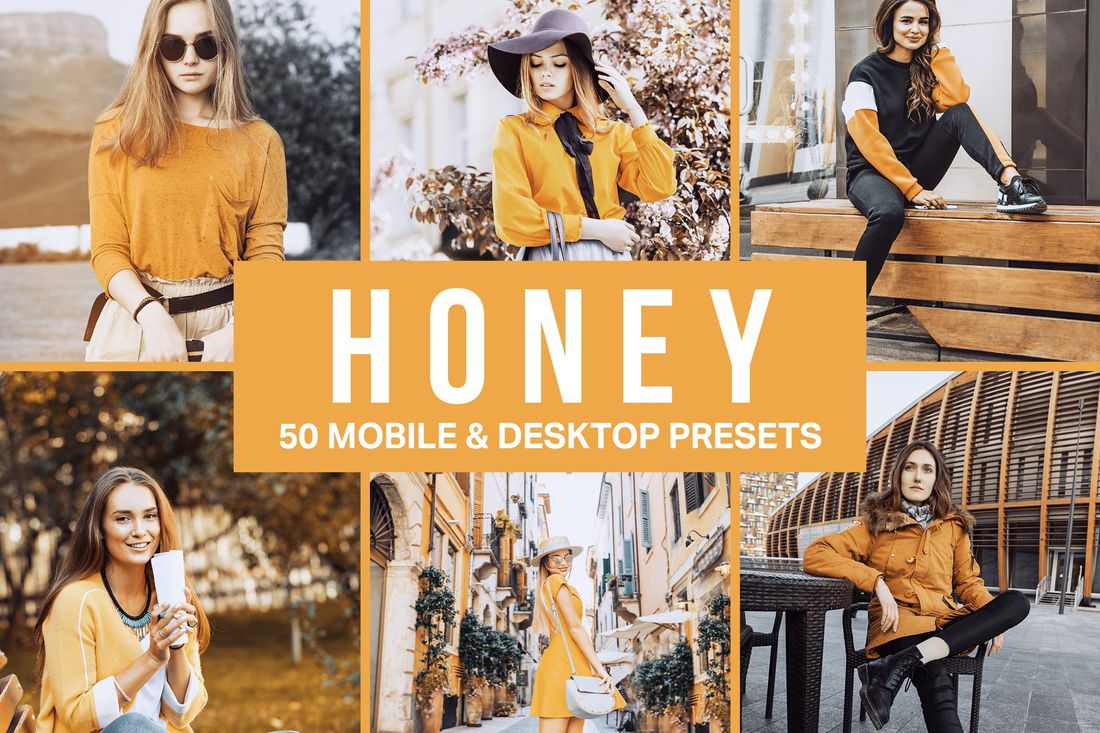 50款 Honey Yellow Lightroom Presets and LUTs