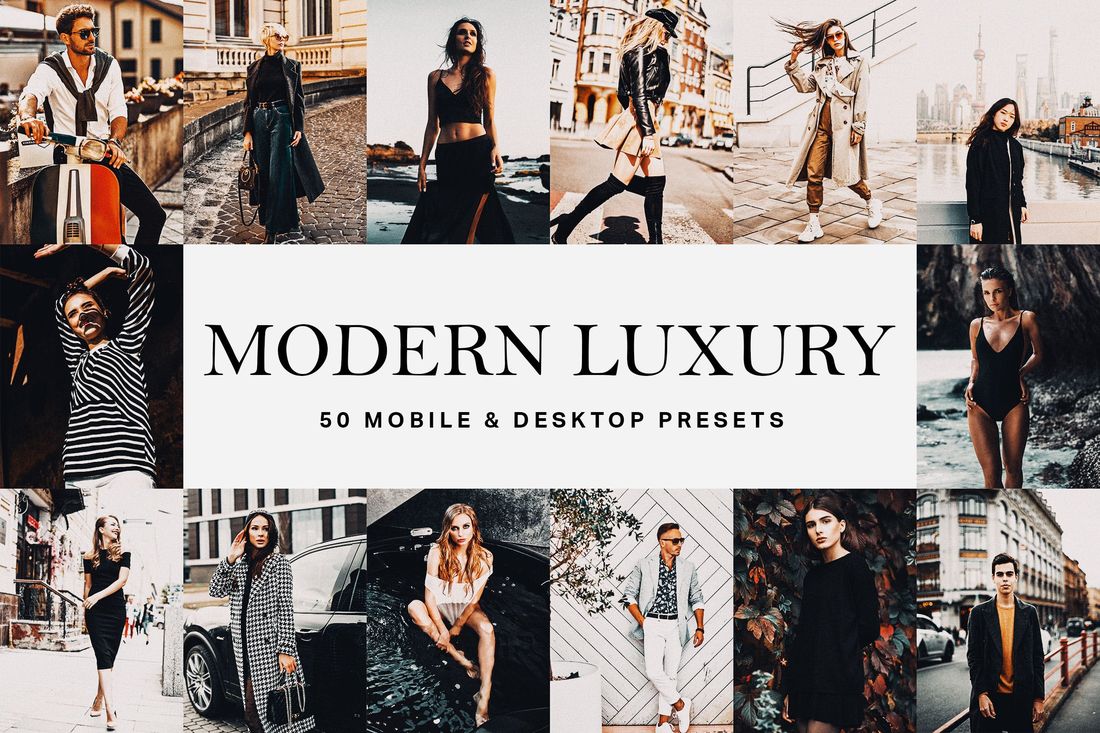 50款 Modern Luxury Lightroom Presets and LUTs