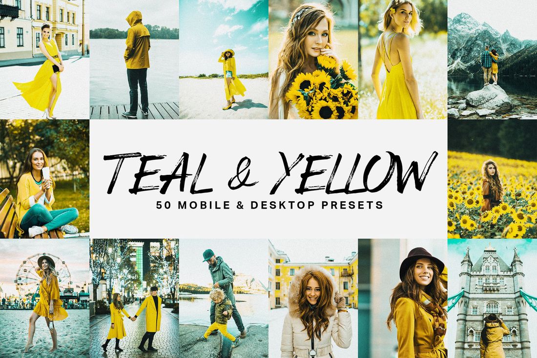 50款 Teal & Yellow Lightroom Presets and LUTs