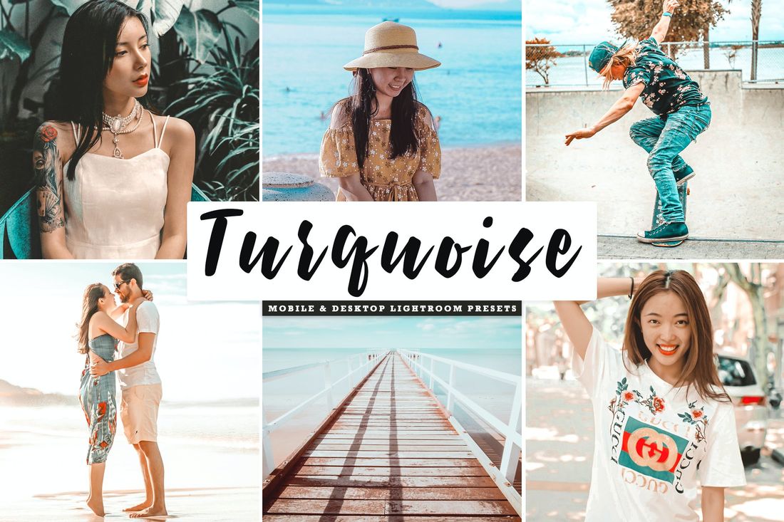Turquoise Mobile & Desktop Lightroom Presets