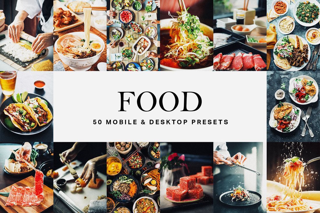 50 Food Lightroom Presets and LUTs