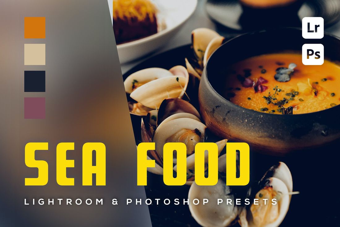 6 Sea Food Lightroom and Photoshop Presets